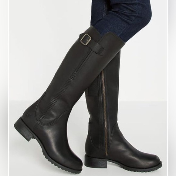 Timberland Black Leather Riding Boots - Picture 1 of 9